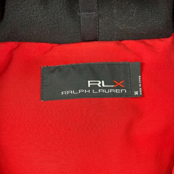 RALPH LAUREN RLX RANGER PARKA MENS MEDIUM DOWN PUFFER JACKET HOODED COAT RED - Picture 7 of 11